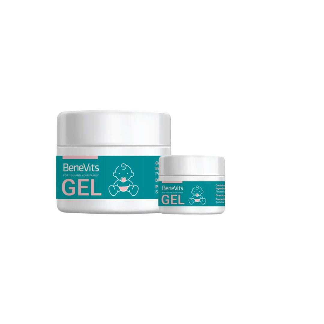 Two jars of BeneVits Gel on a white background
