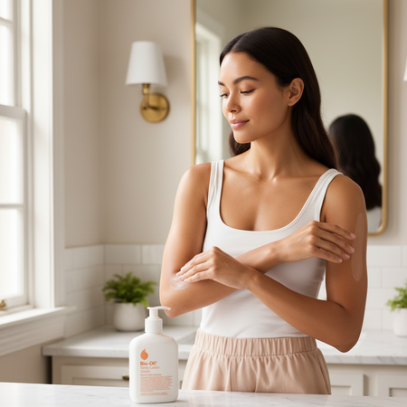 Bio Oil Body Lotion In Use
