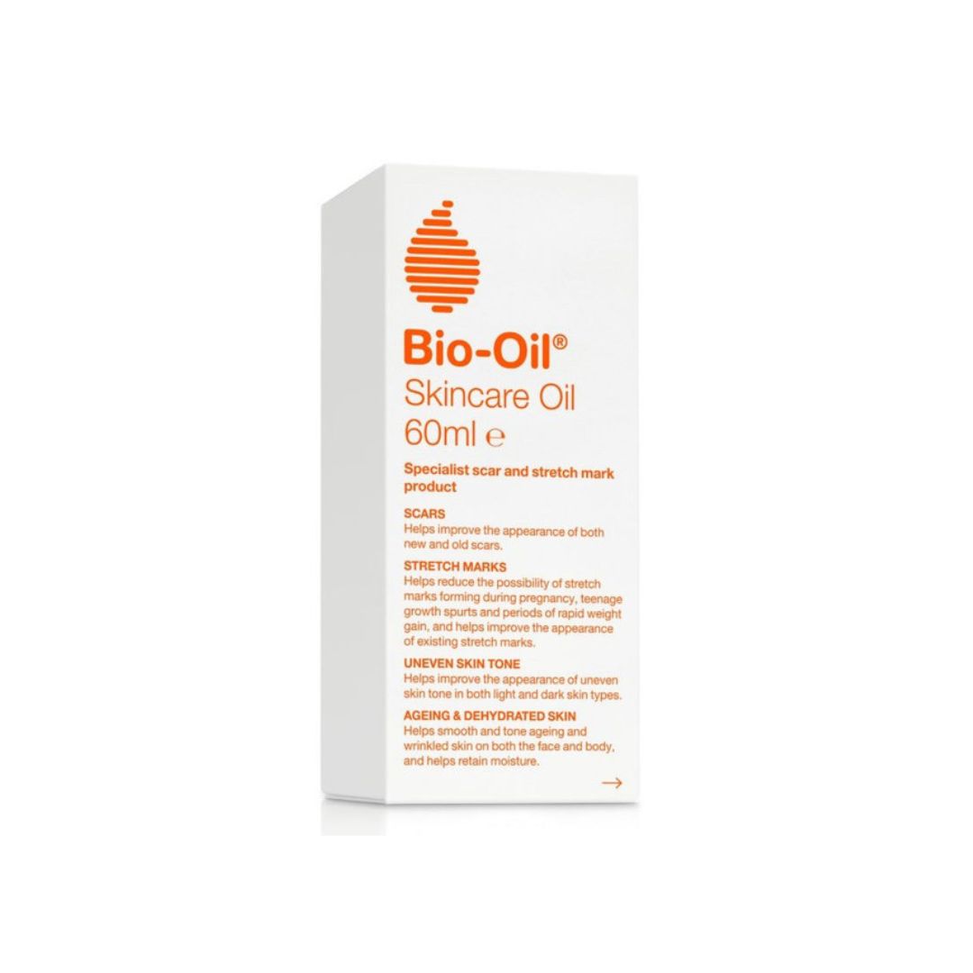 Box of Bio-Oil Skincare Oil on a white background