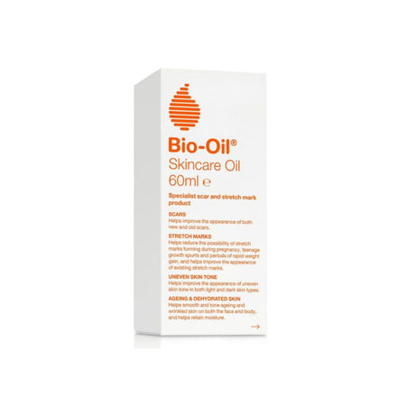 Box of Bio-Oil Skincare Oil on a white background