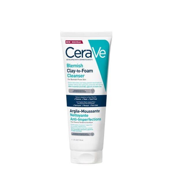 Cerave Blemish Clay To Foam Cleanser