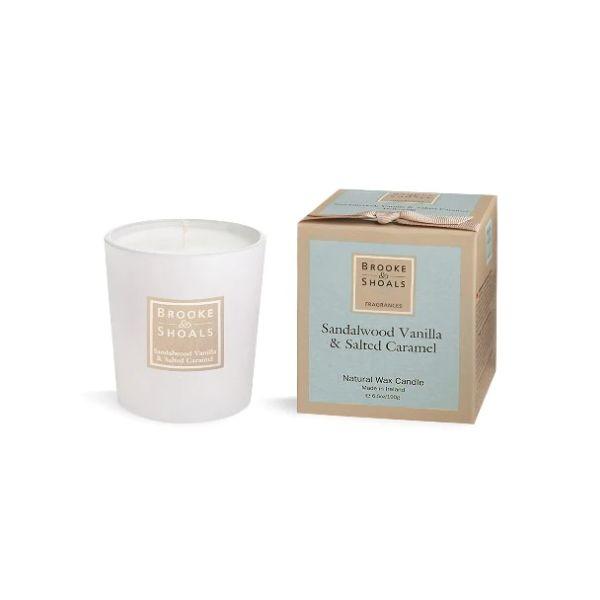 Brooke & Shoals Sandalwood, Vanilla & Salted Caramel Candle
