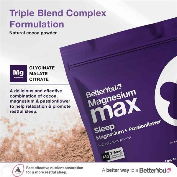 BetterYou Magnesium Max Sleep Powder lifestyle image bedside
