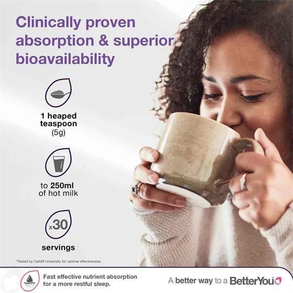 BetterYou Magnesium Max Sleep Powder back label ingredients