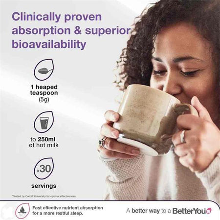 BetterYou Magnesium Max Sleep Powder back label ingredients