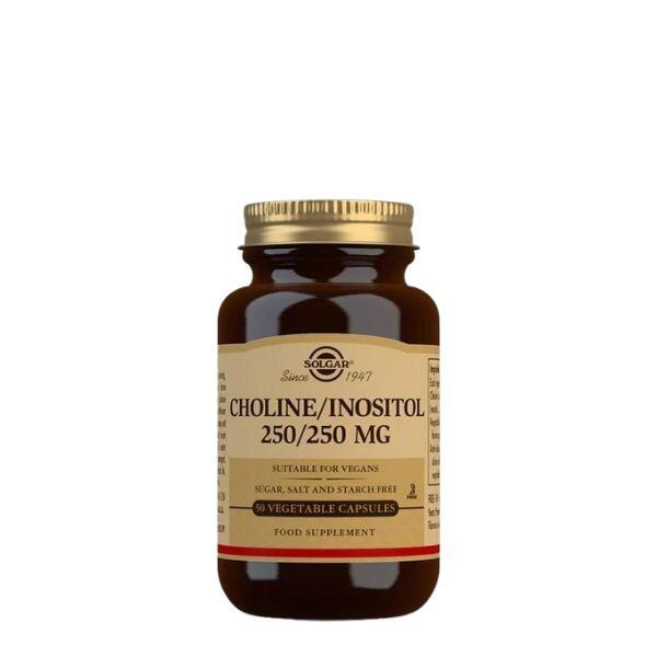 Solgar Choline Inositol 250mg 50 Vegetable Capsules