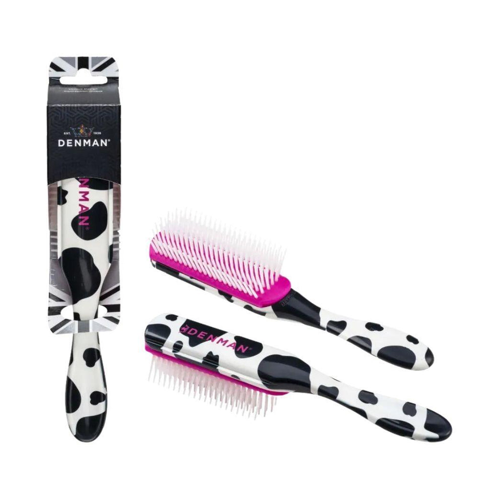 Denman D3 Cow Print Hairbrush