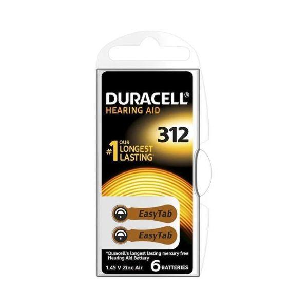 Duracell Hearing Aid Battery Brown 312