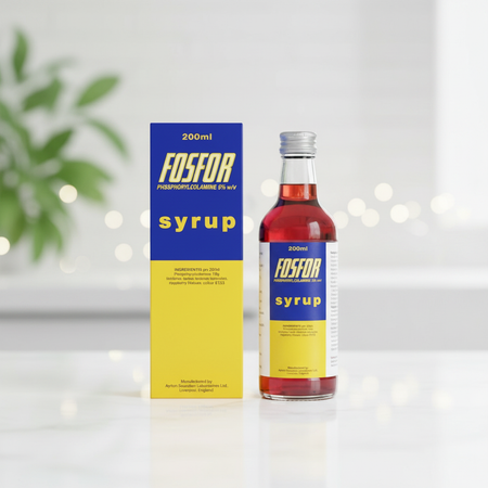 Fosfor Syrup inside bottle from box