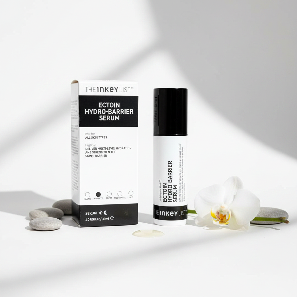 The INKEY List Ectoin Hydro-Barrier Serum 30ml bottle on white background