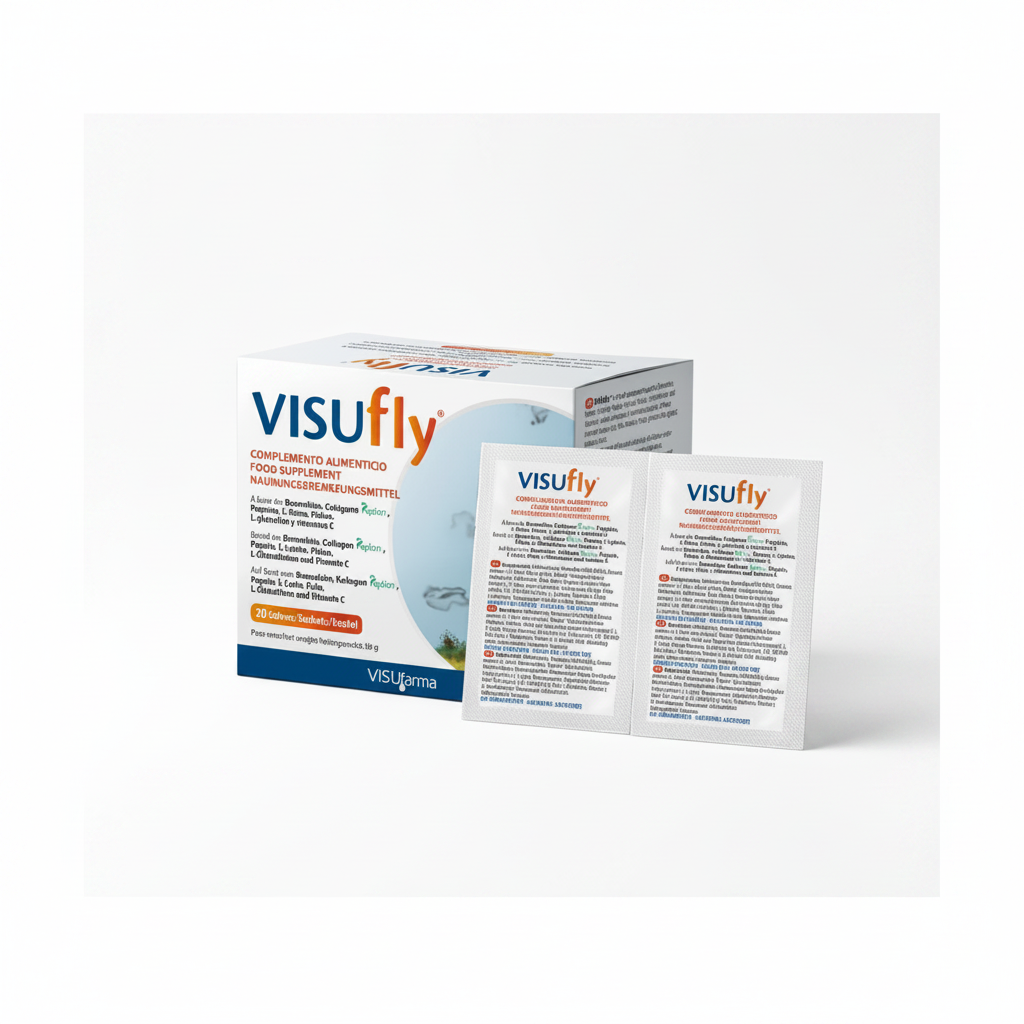VISUfly Eye Support Supplement 30 sachets on white background