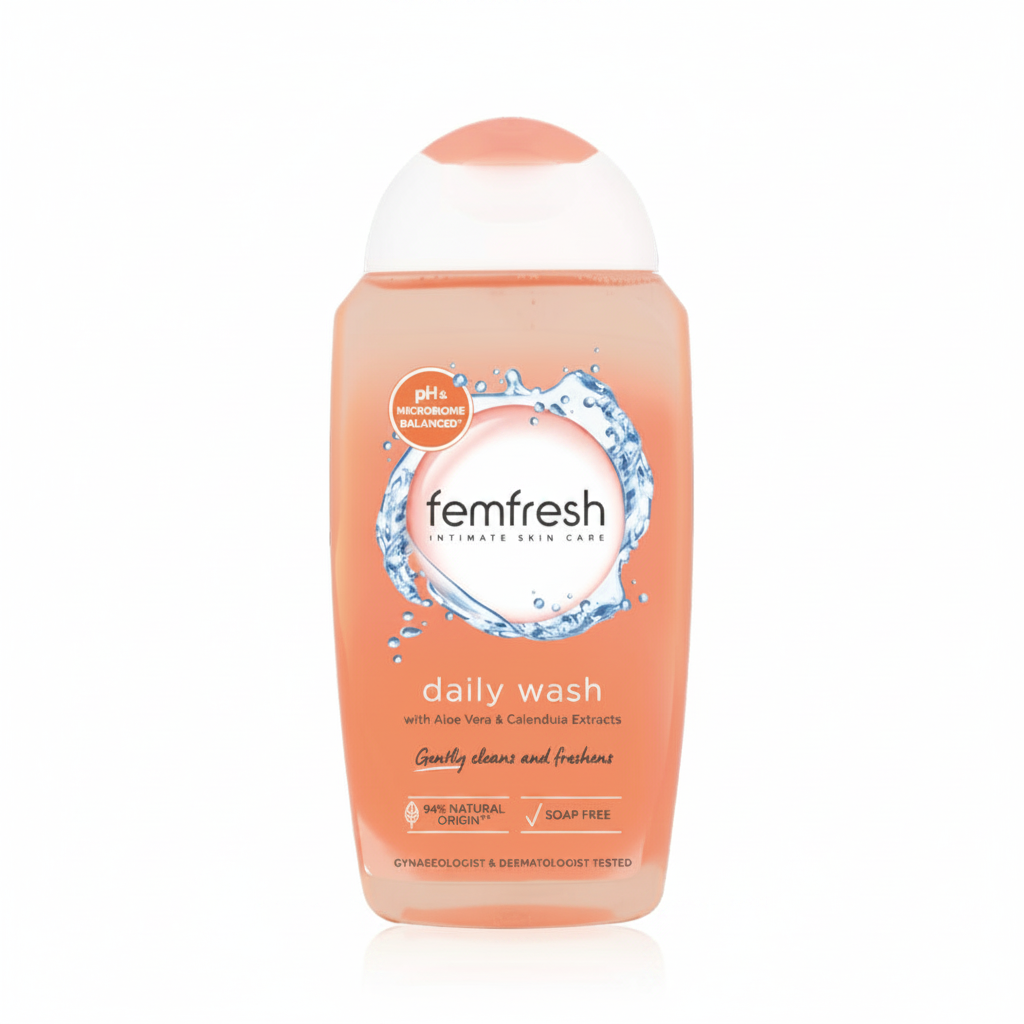 Femfresh Intimate Daily Wash 250ml bottle on white background