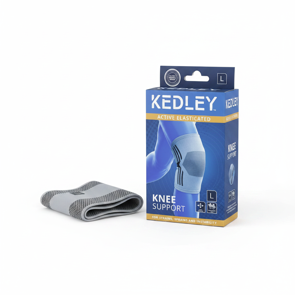Kedley Active Elasticated Knee Support Large on white background