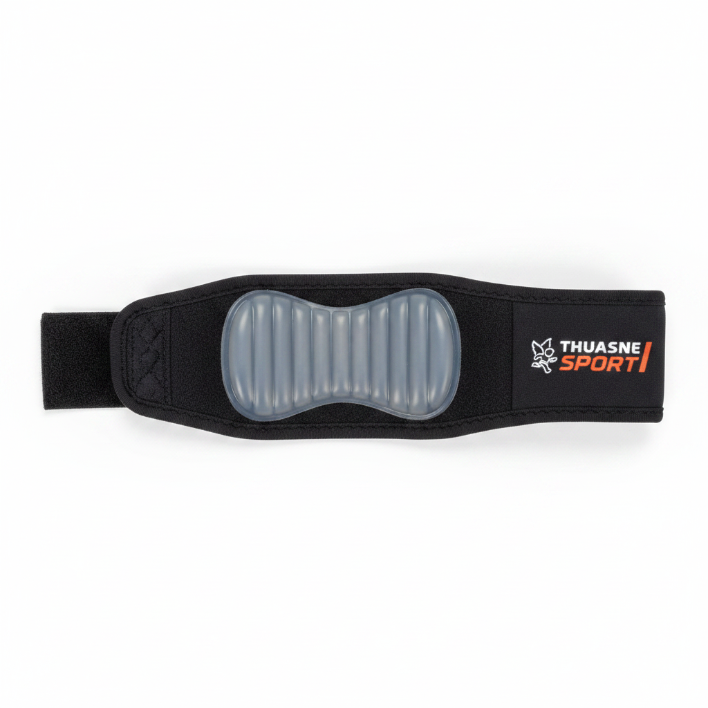 Thuasne Sport Patellar Support flat lay showing silicone insert detail