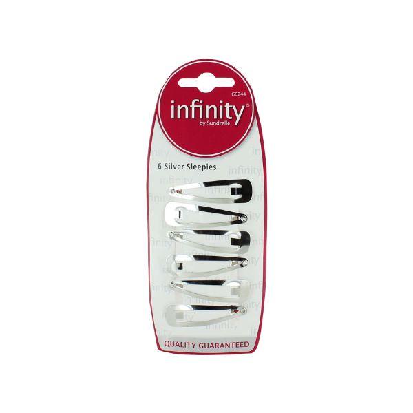 Infinity Silver Sleepies Hair Clips