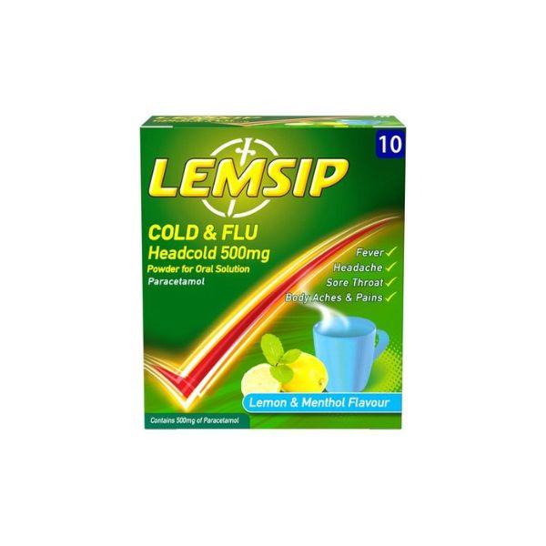 Lemsip Cold & Flu Lemon & Menthol Sachets