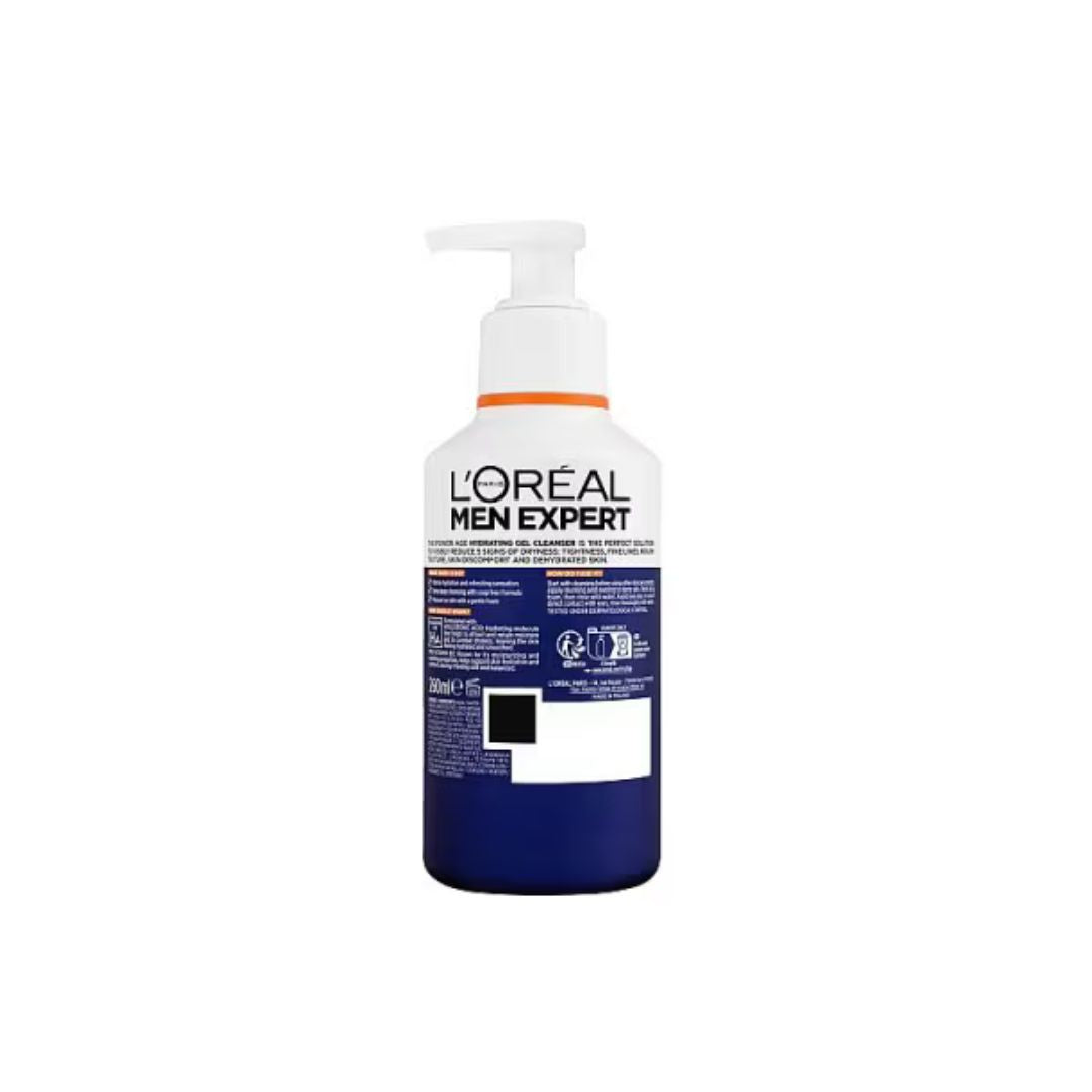 loreal men expert power back of bottle on a white background