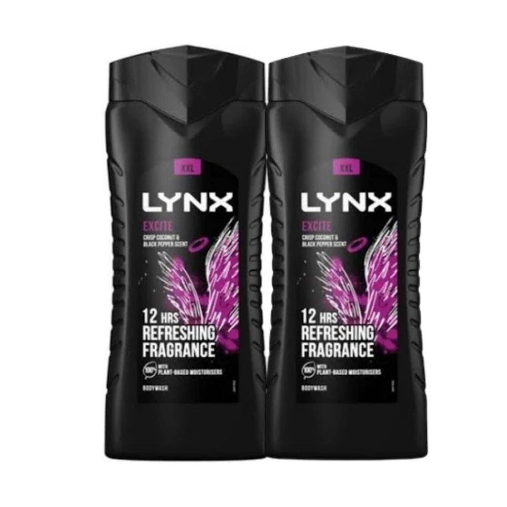 Lynx Excite Shower Gel Twin Pack 250ml