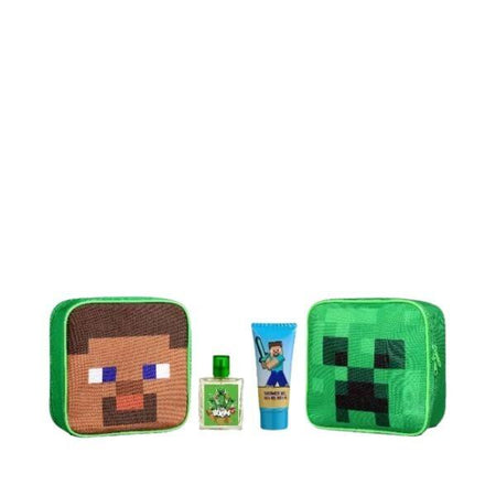Minecraft Toiletry Bag Giftset FRONT AND BACK COVER