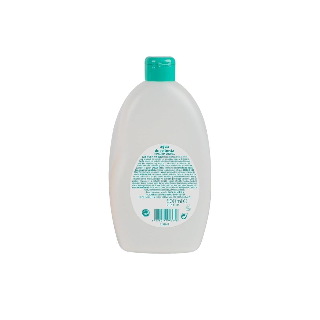 Nenuco Agua de Colonia Original 500ml bottle (rear view) on a white background