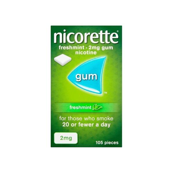 Nicorette Gum 2mg Freshmint 105 Pieces