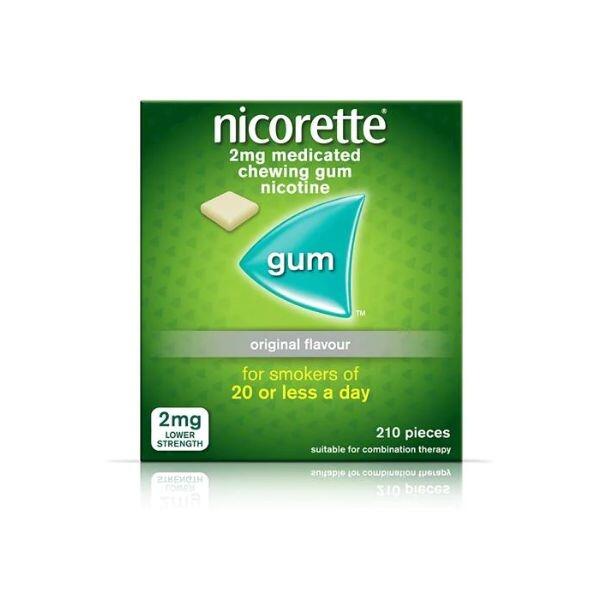 Nicorette Gum 2mg Original 210 Pieces