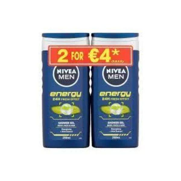 Nivea Men ENERGY Shower Gel 250ml Duo pack