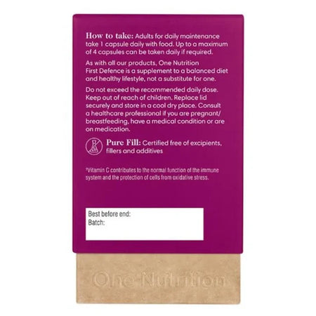 One Nutrition supplement packaging with purple label and brown base