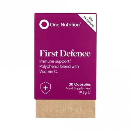 One Nutrition First Defence immune support supplement packaging on a white background