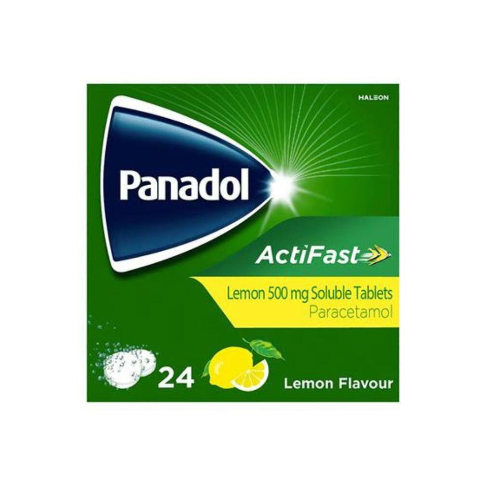 Panadol Actifast Lemon 500mg Soluble Tablets 24 Pack