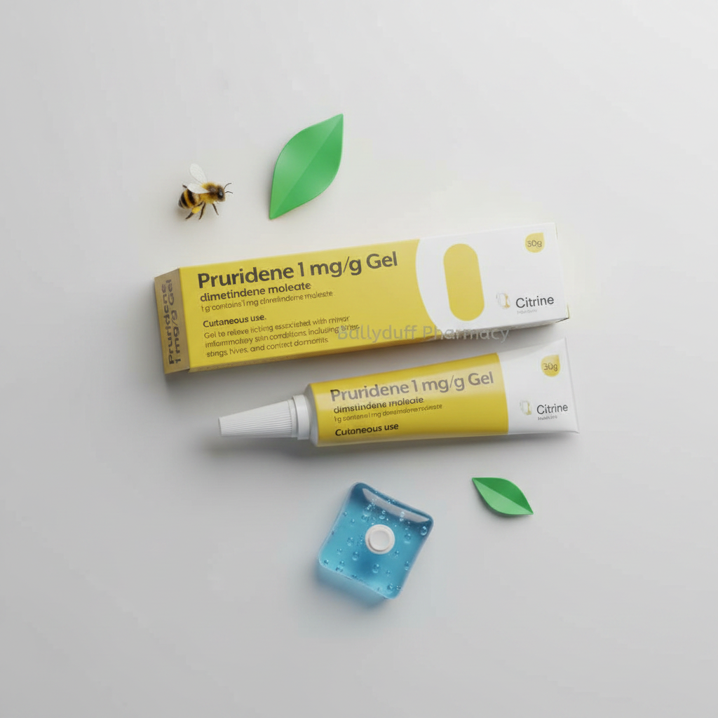 Pruridene Gel — Flat Lay