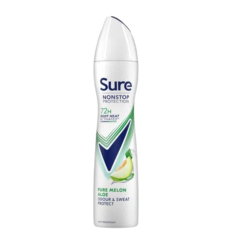 Sure Non Stop 72H Body Heat Activated Pure Melon Aloe Deodorant Spray
