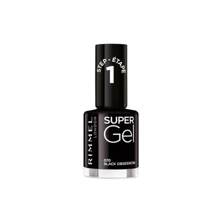 Rimmel Super Gel Nail Polish 070 Black Obsession