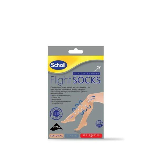 Scholl Compression Flight Socks Cotton Feel : Sheer