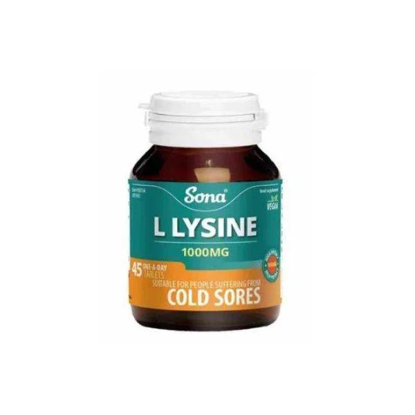 Sona L Lysine 1000mg 45 tablets