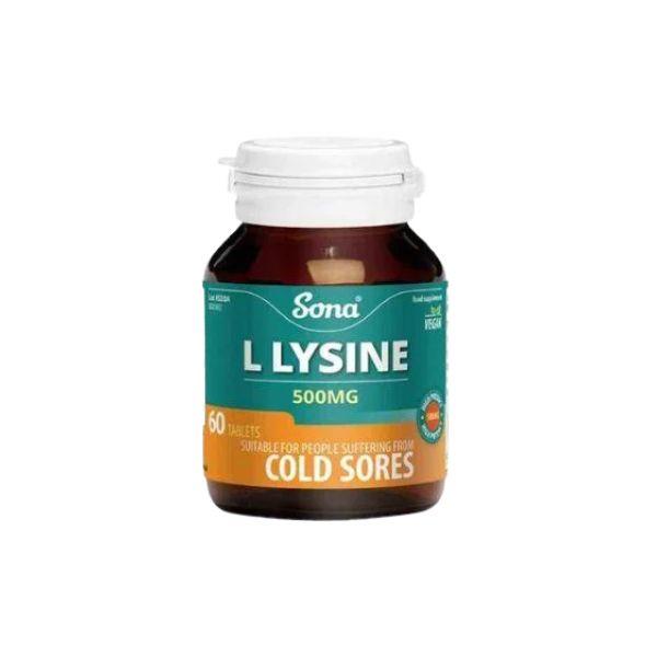 Sona L Lysine 500mg 60 Tabs