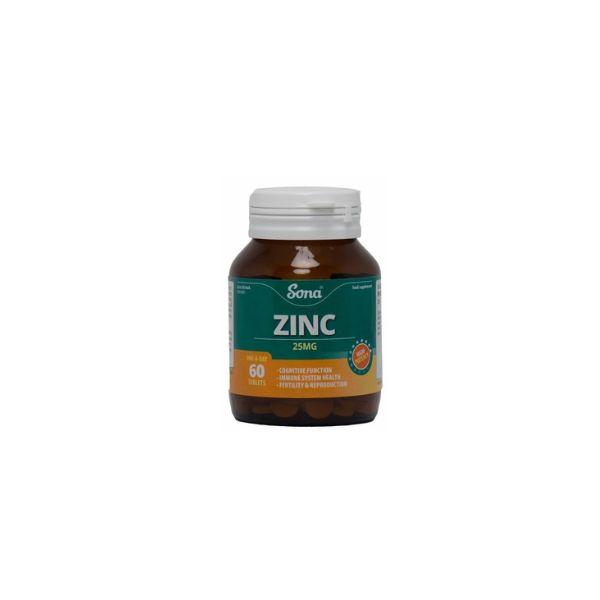 Sona Zinc 25mg One A Day Tabs
