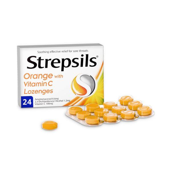 Strepsils Orange with Vitamin C Lozenges