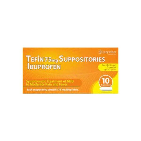 Tefin 75mg Suppositories Ibuprofen