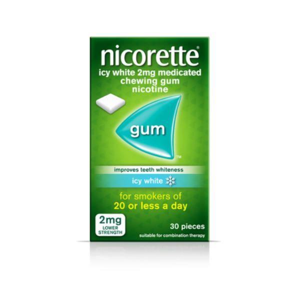 Nicorette Gum 2mg Icy White 30 pieces