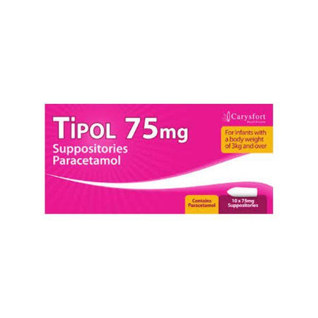 Tipol 75mg Suppositories Paracetamol