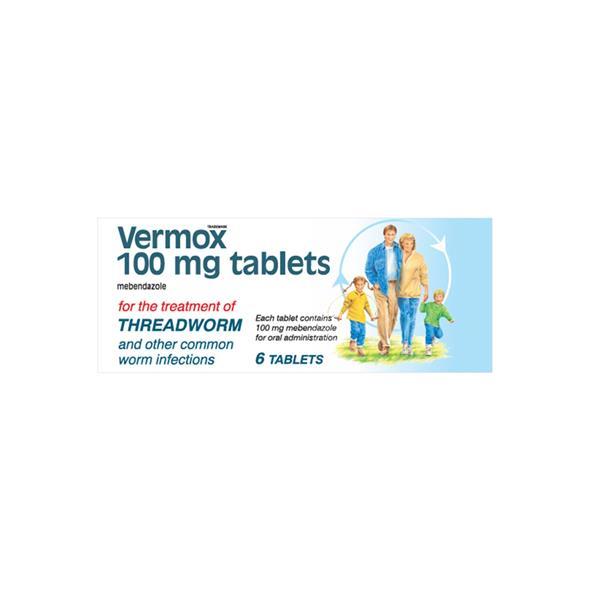 Vermox  Mebendazole Tablets for Worms