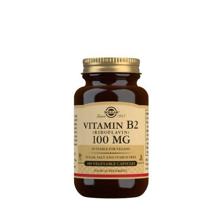 Solgar Vitamin B2 (Riboflavin) 100mg Vegetable Capsules