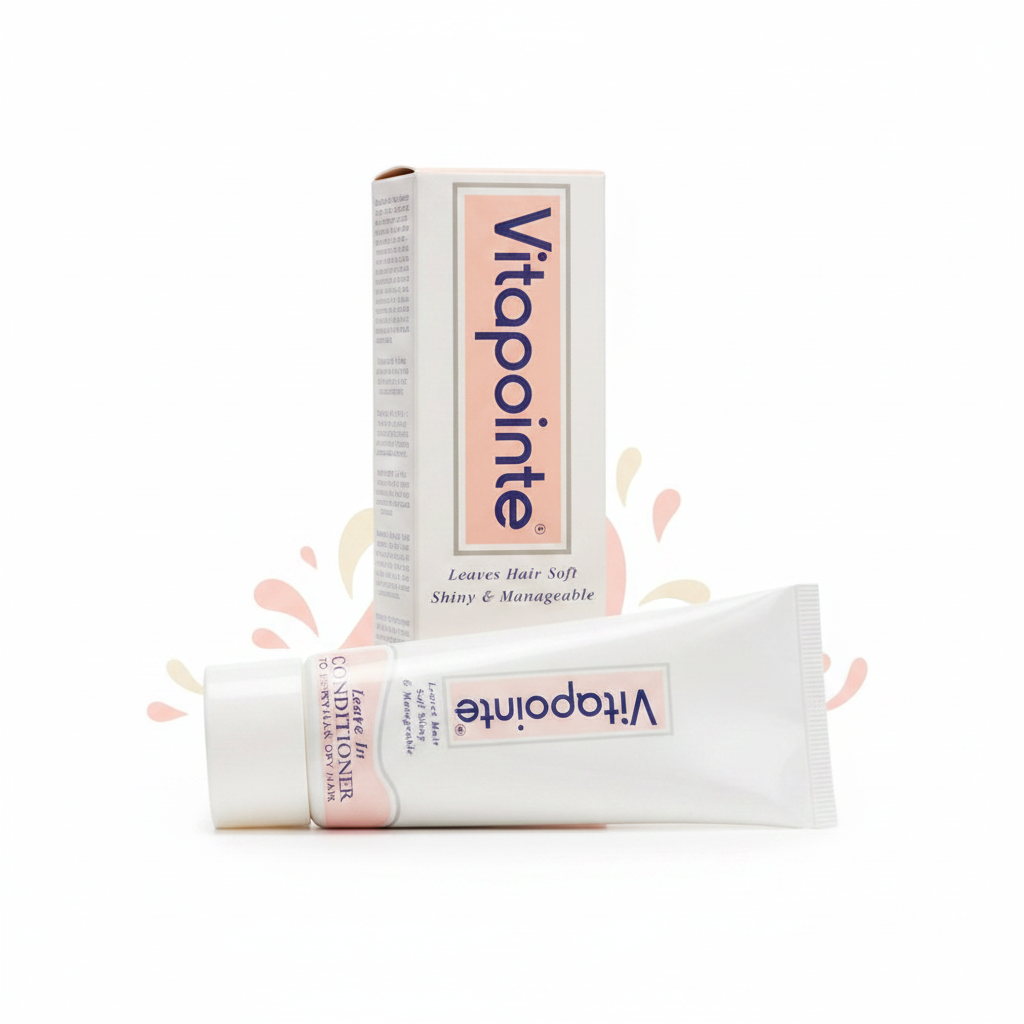 Vitapointe Box and inner tube on white background